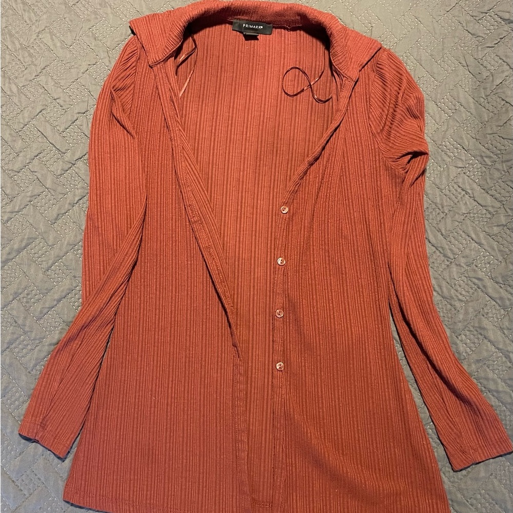 Primark Ribbed Sweater in Rust